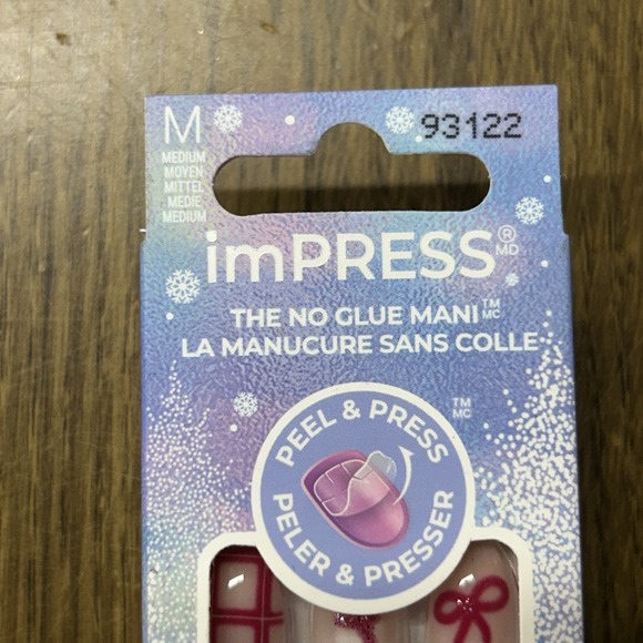 KISS imPRESS Holiday Press on Nails, Design, Yule Be Happy, Pink,, 30 Count bow - Picture 2 of 8